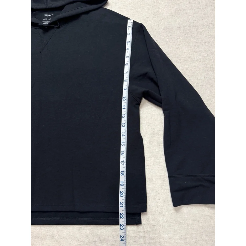 Nike Yoga Dri-Fit Hoodie Women’s Medium Black Lightweight Activewear Training At